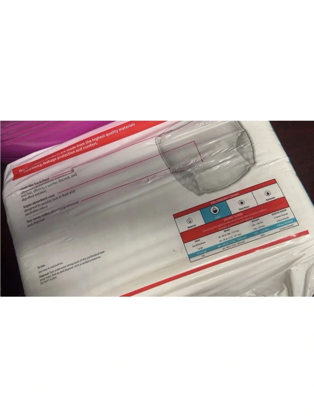 Sure Care Plus Heavy Absorbency Underwear - X-Large, White
